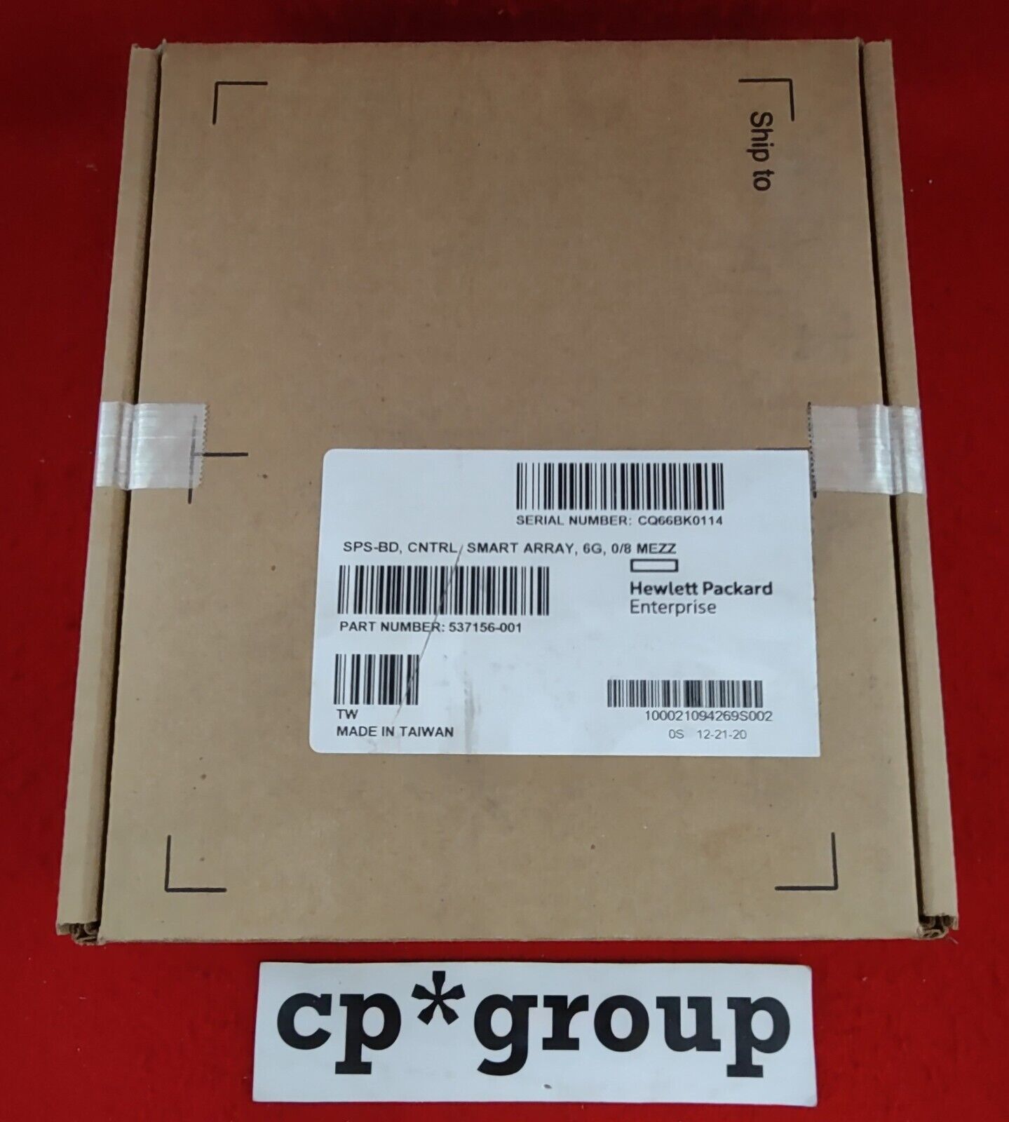 HP Smart Array P711M/1GB Flash Based Write Cache Mezzanine Controller 537156-001