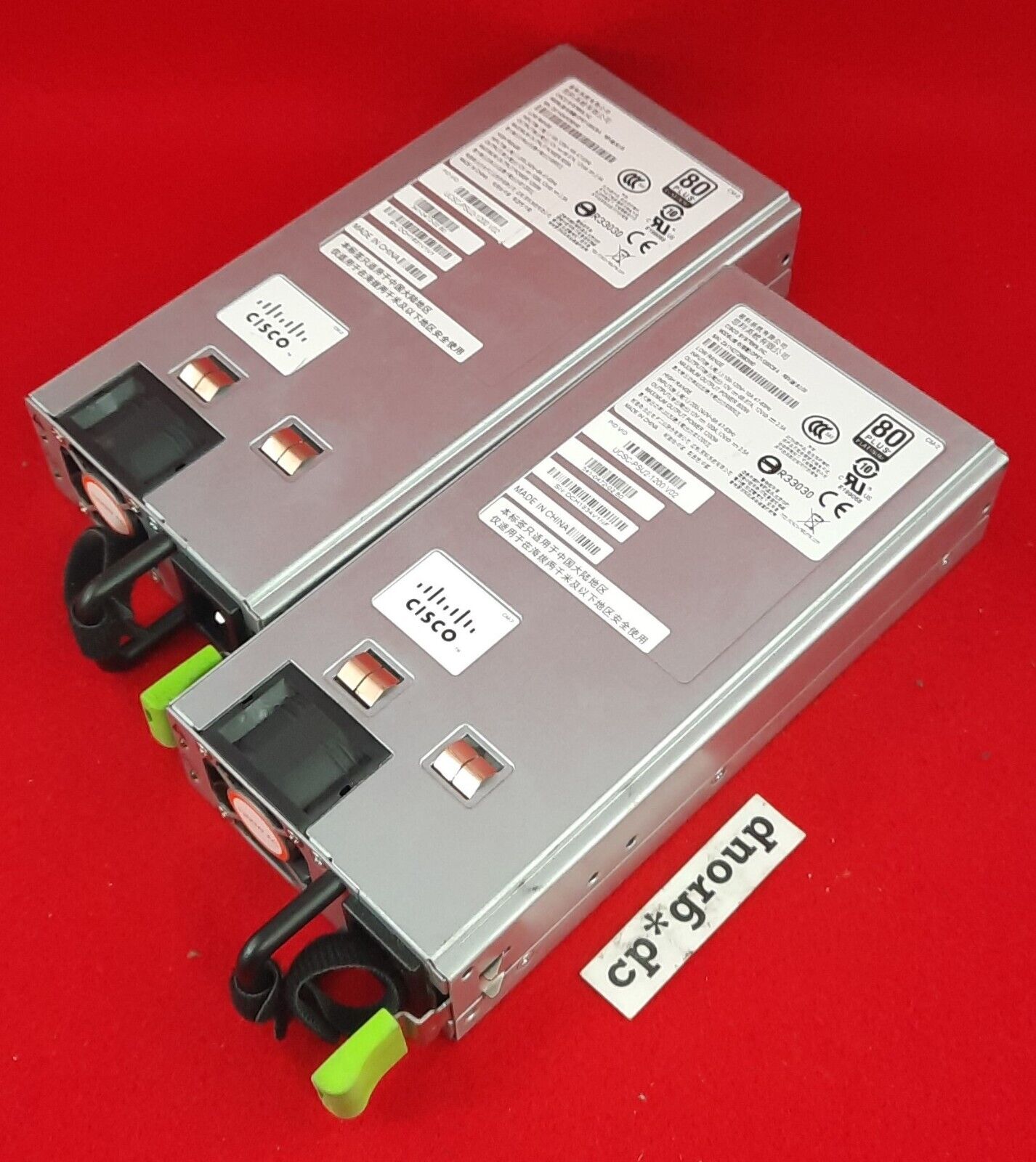LOT OF 2 Cisco 1200W Power Supplies UCSC-PSU2-1200