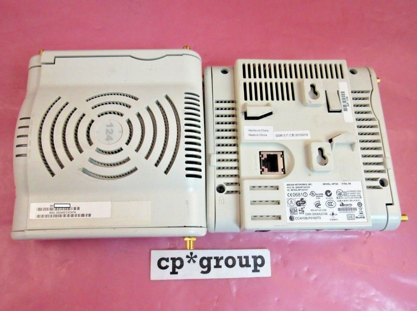 LOT OF 2 Aruba AP-124 IEEE 802.11a/b/g/n Dual Band Indoor Wireless Access Point