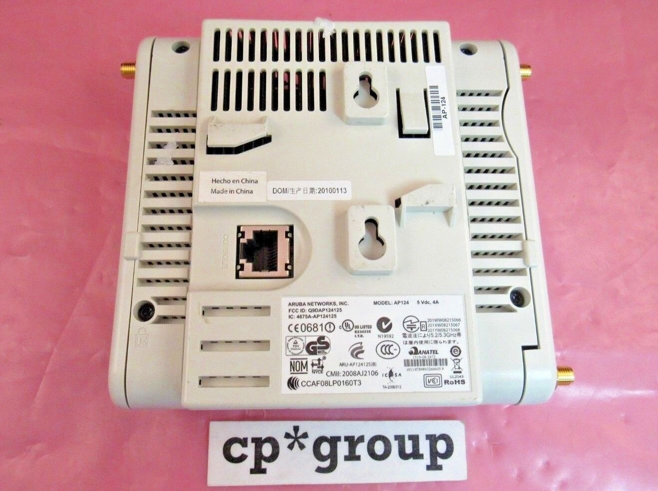 LOT OF 2 Aruba AP-124 IEEE 802.11a/b/g/n Dual Band Indoor Wireless Access Point