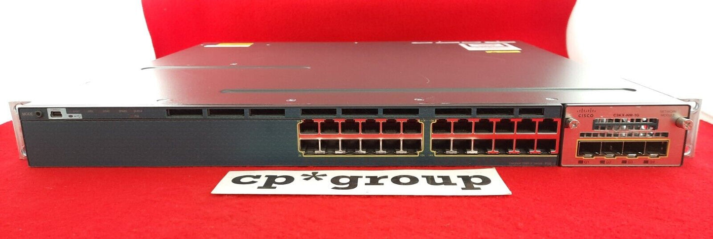 Cisco Catalyst 24-Port PoE+ GbE Network Switch WS-C3560X-24P-L w/ C3KX-NM-1G