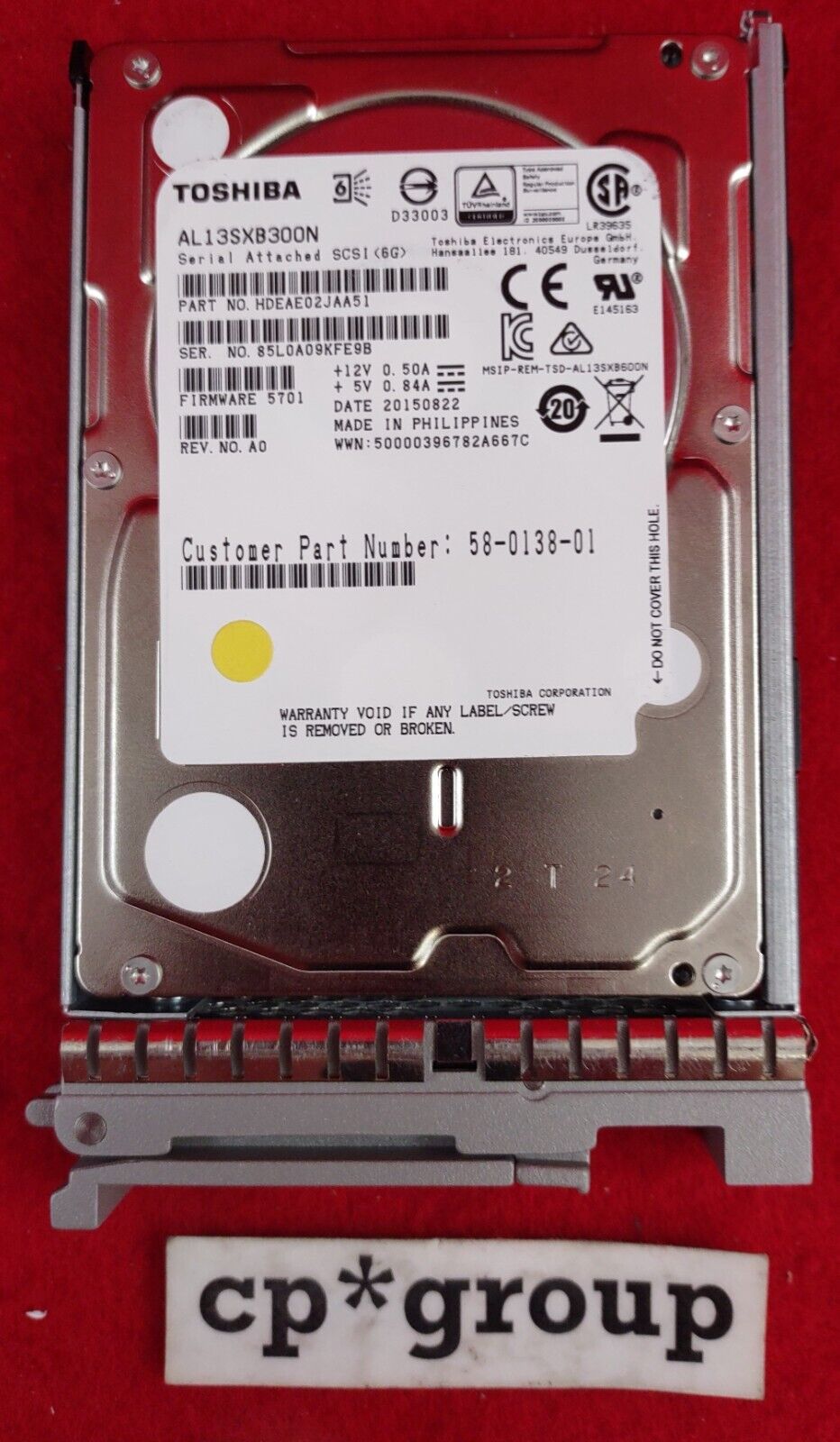 LOT OF 2 Cisco 300GB 15K SAS 64MB 2.5" Hard Drive UCS-HDD300GI2F105
