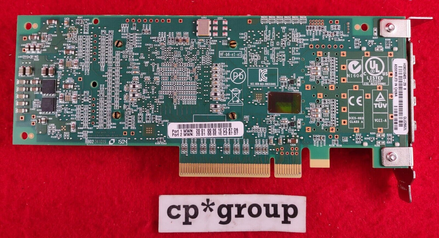 Dell QLOGIC QLE2662L 2-Port 16GB SFP+ PCI-e Fibre Channel HBA Low Profile 1KK8W