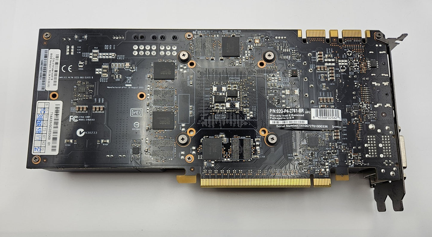 EVGA Geforce GTX 760 2GB GDDR5 PCI-E 3.0 x16 Video Graphics Card 02G-P4-2761-BR3