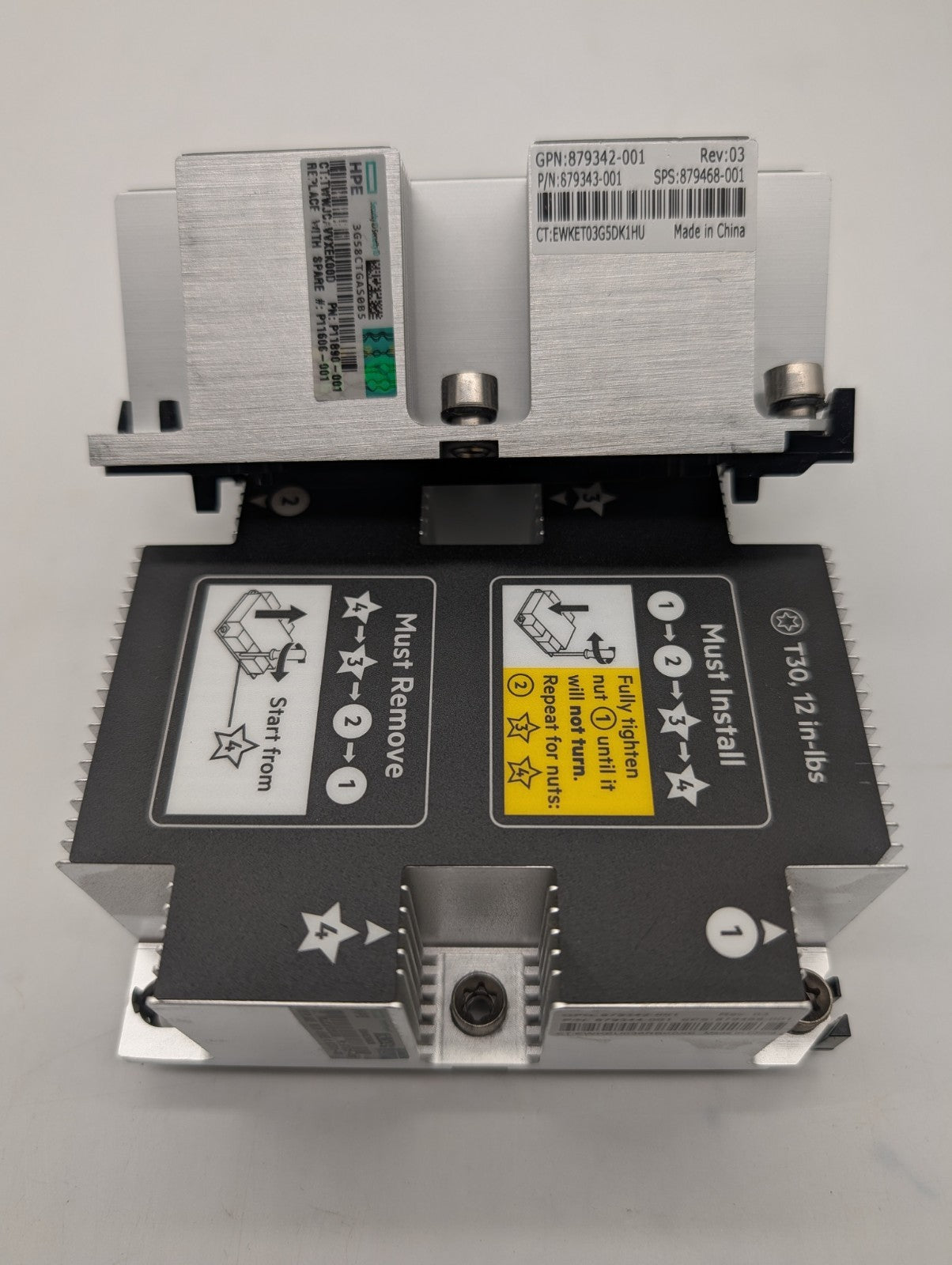 Lot Of 2 Clean ML350 GEN10 Heatsink 879468-001 879343-001 & 879342-0011