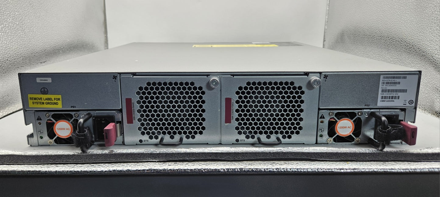Cisco Nexus 9300 36-Port 40-Gbps QSFP+ ACI Spine Switch w/ 2x PSU N9K-C9336PQ3