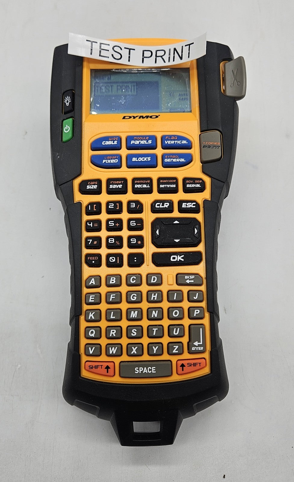 Dymo Rhino 5200 Industrial Label Maker Code 39 and Code 128 bar codes on 3/4"3