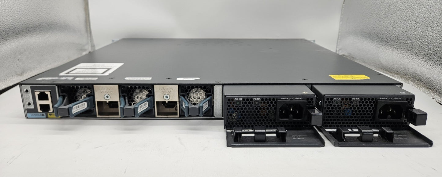 Cisco Catalyst 3650 48-Port PoE+ GbE 4-Port 10Gb Netwrok Switch WS-C3650-48FQ-S3