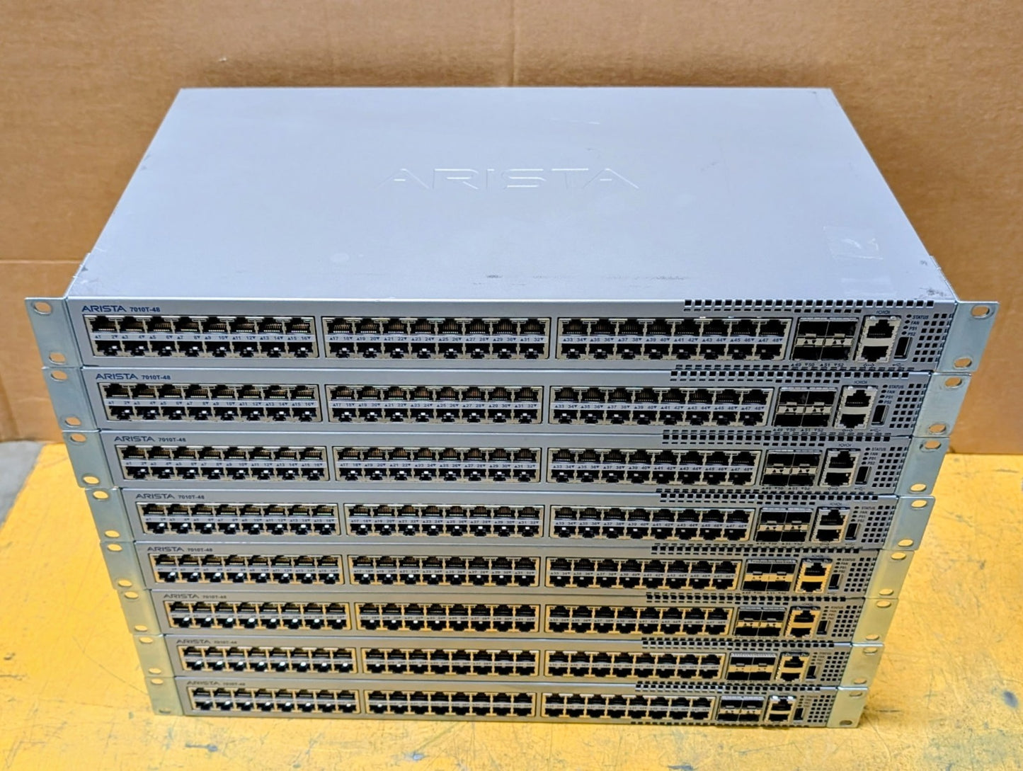 LOT OF 8 Arista 7010T-48 48-Port GbE & 4-Port SFP+ Network Switch DCS-7010T-482