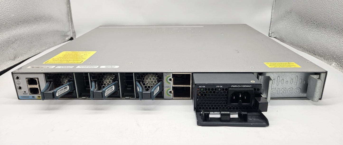 Cisco Catalyst C3850 24-Port PoE+ GbE Network Switch w/ NM-4-1G WS-C3850-24U-L3