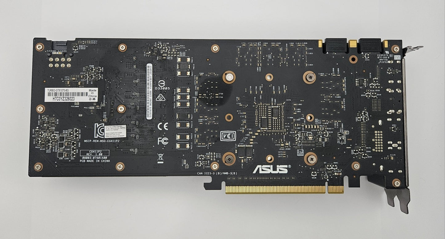 Asus GeForce GTX 1070 8GB GDDR5 PCI-E 3.0 x16 Graphics Card TURBO-GTX1070-8G3
