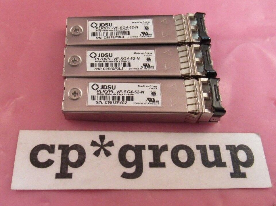 LOT OF 3 JDSU 4Gbps 850nm MMF Fiber Optic SFP Transceiver PLRXPL-VE-SG4-62-N