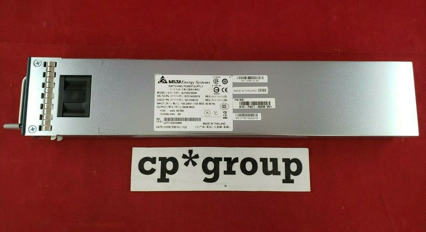 LOT OF 2 Cisco N10-PAC1-550W Delta ALF2DC550W 550W Power Supply for UCS 6120XP