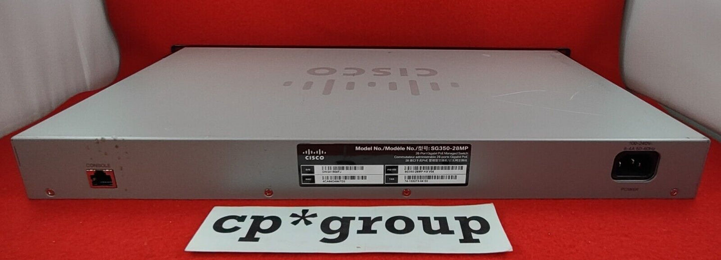 Cisco SG350-28MP 28-Port PoE GbE& 4-Port SFP Managed Network Switch