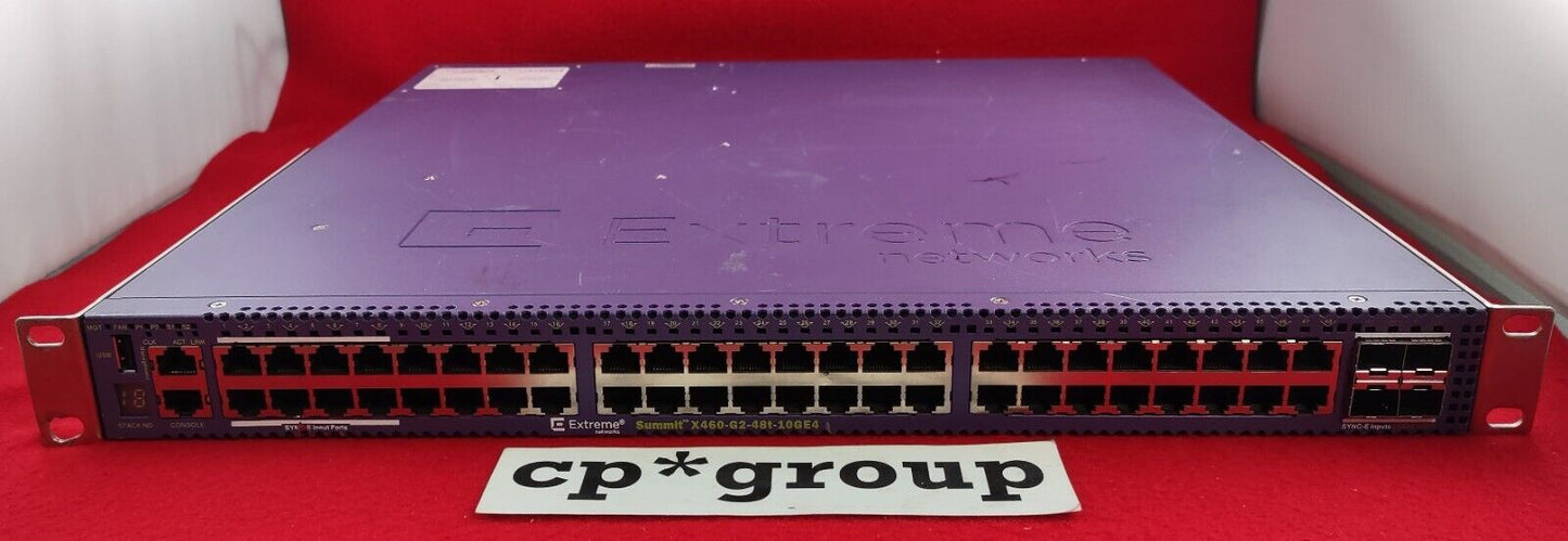 EXTREME NETWORKS 48-Port GbE & 4-Port SFP+ Network Switch X460-G2-48T-10GE4