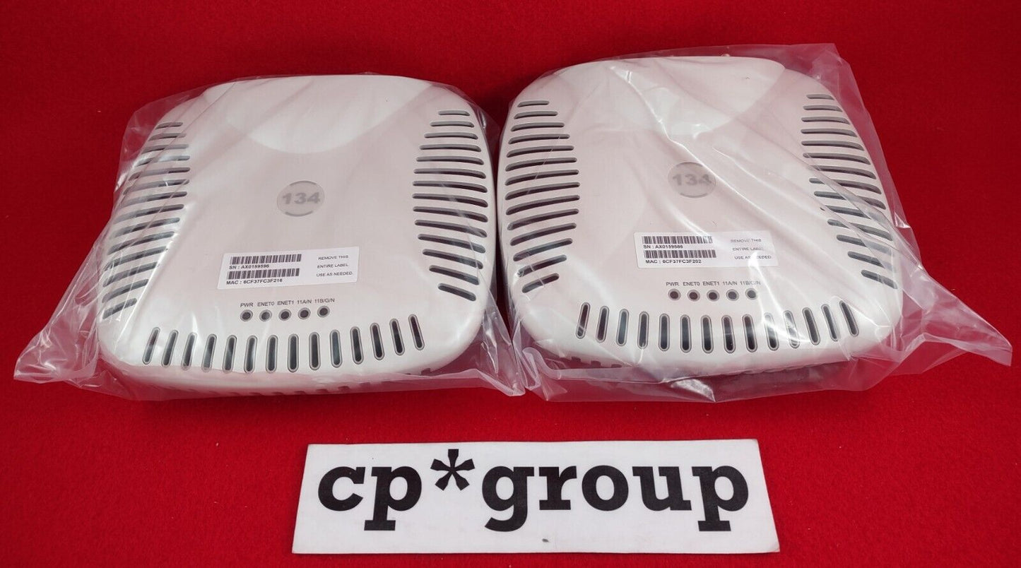 LOT OF 2 Aruba AP-134 Dual Band 802.11n PoE 3x3:3 Remote Access Point 450mb