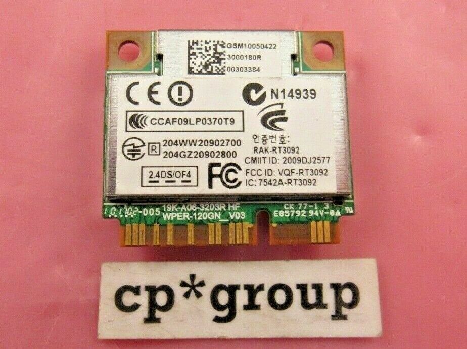 Original HP 573622-001 Ralink RT3092 WlAN Wireless Mini Card TouchSmart 300 600