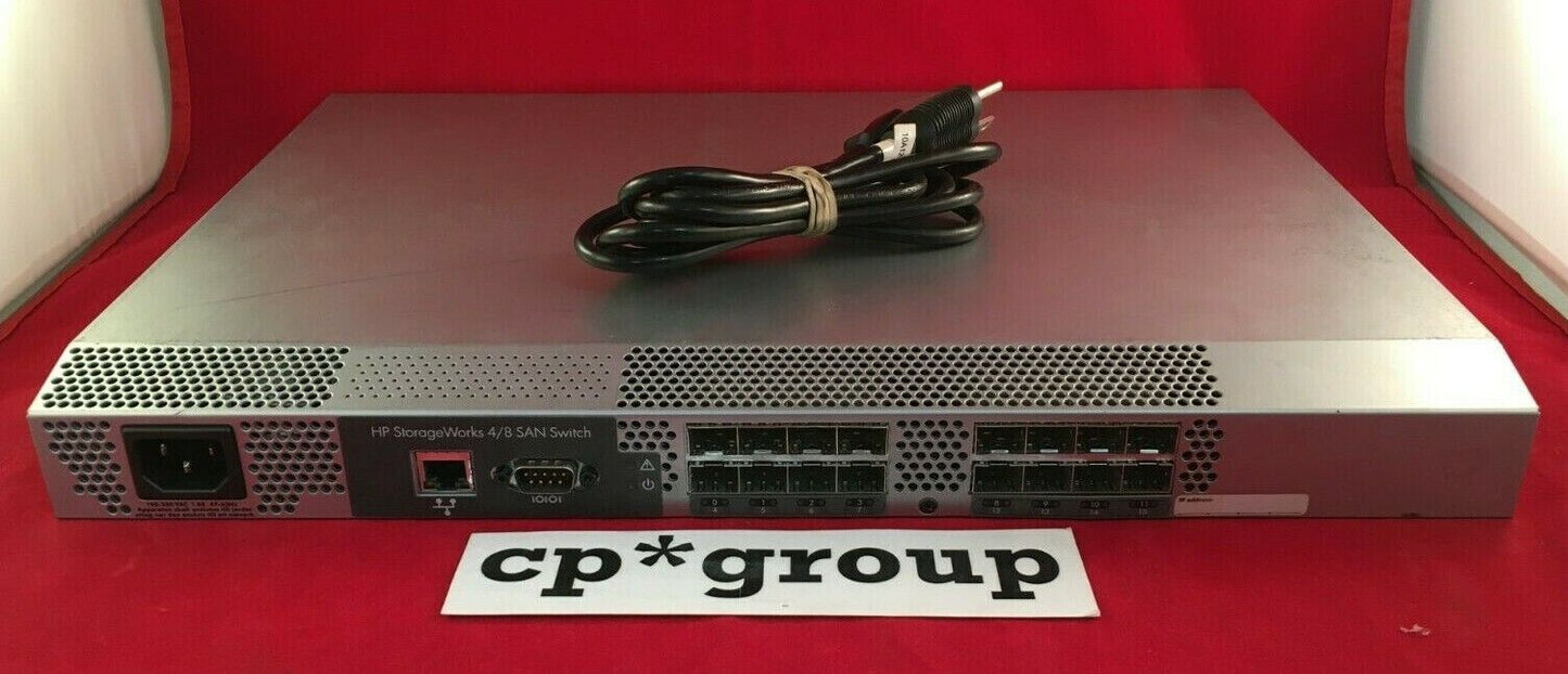 HP A8000A 411839-001 StorageWorks 4/8 16-Port (12 Active) SAN Switch Fabric Lic