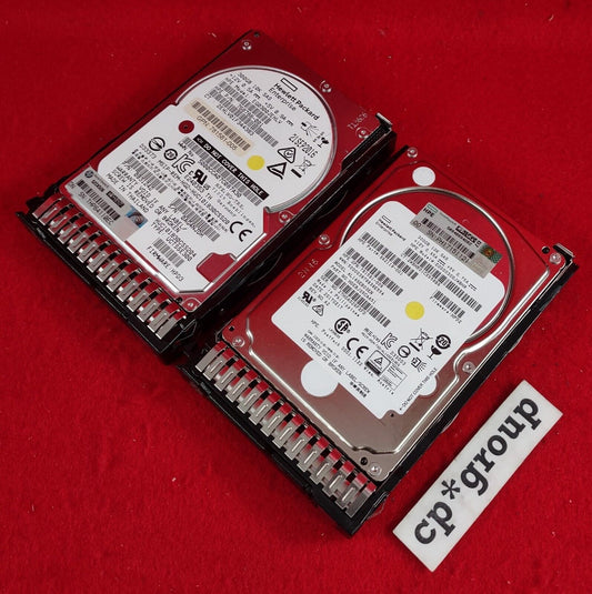 LOT OF 2 HP 300GB 10K RPM SAS 12Gb Hot Swap 2.5' Hard Drives 785410-001