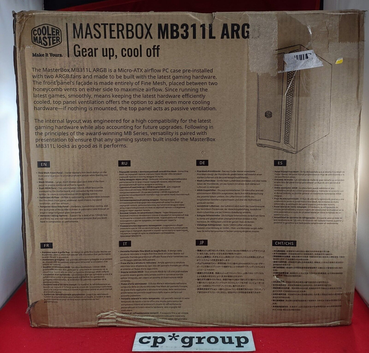 Cooler Master MasterBox MB311L ARGB Mini Tower Micro ATX MCB-B311L-KGNN-S02