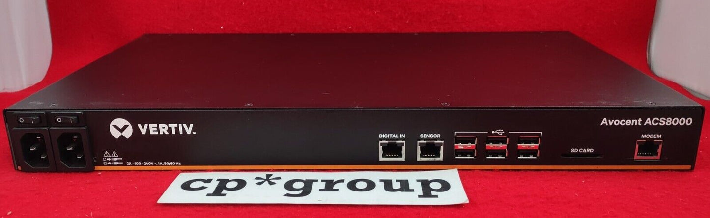 Avocent Vertiv ACS8000 8-Port GbE Advanced Console Server ACS8008MDAC w/ Modem