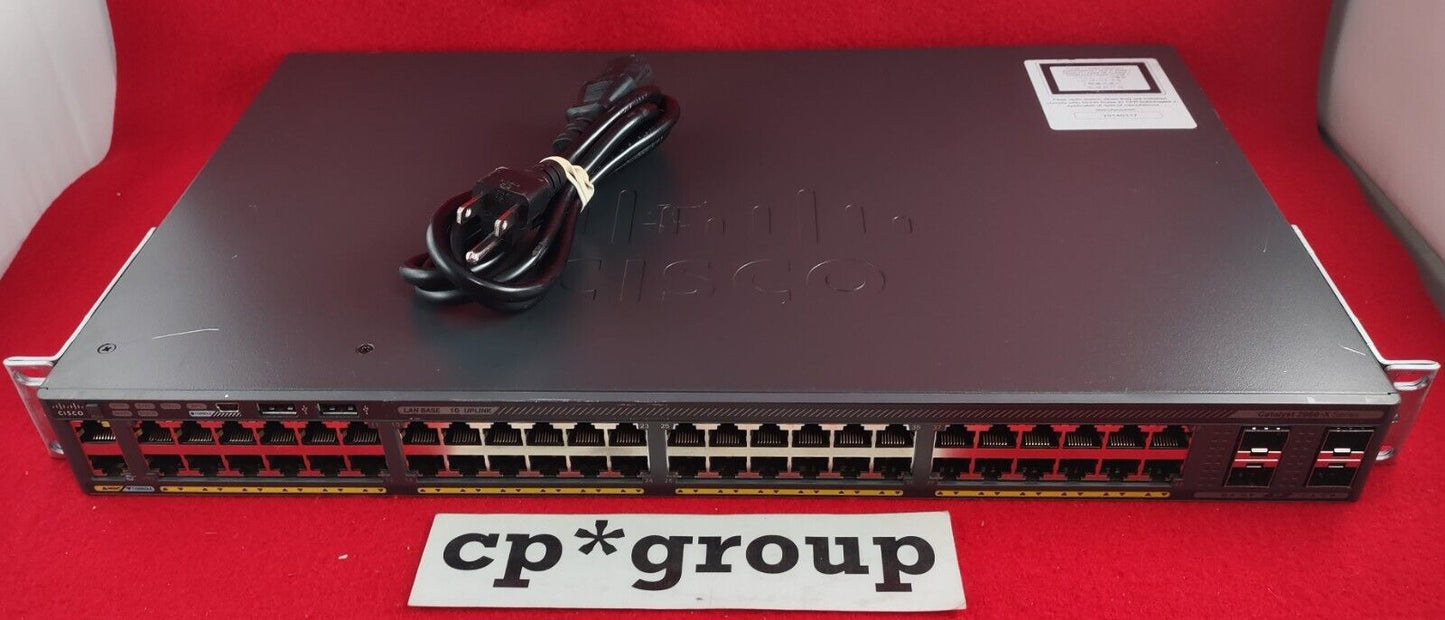 Cisco Catalyst 2960X 48-Port GbE & 4-Port SFP Network Switch WS-C2960X-48TS-L