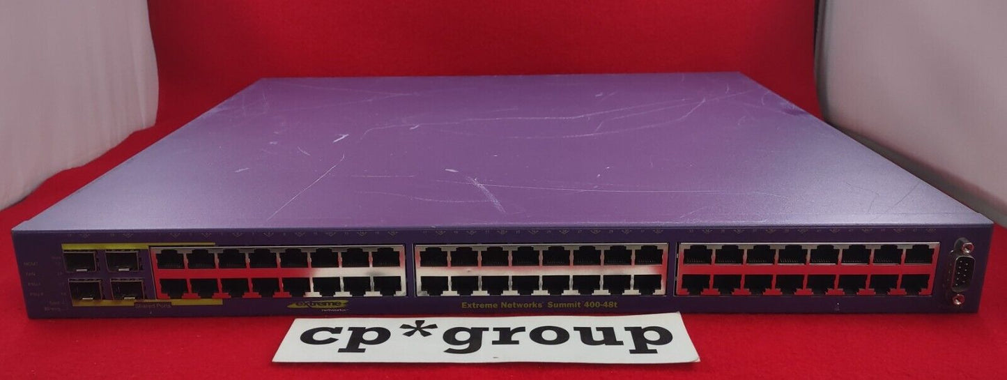 Extreme Networks Summit400-48T 48-Port GbE & 4-Port SFP Managed Network Switch *