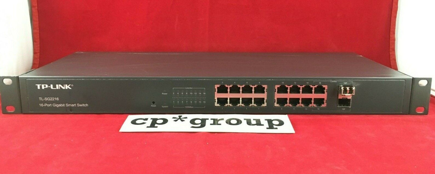 TP-LINK 16-Port Gigabit Ethernet 2-Port Combo (SFP/RJ-45) Smart Switch TL-SG2216