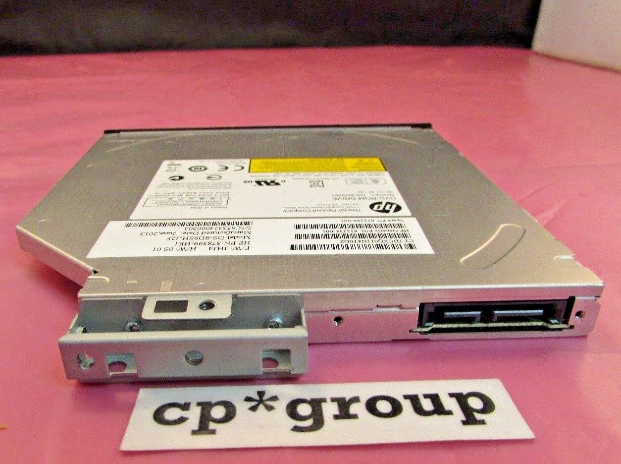 HP 8x DVD-ROM Slimline 12.7mm SATA Optical Drive 652294-001 652233-B21