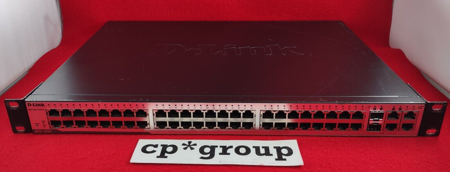 LOT OF 2 D-LINK 48-Port FE & 4-Port GbE & 2-Port SFP  Network Switch DES-1252