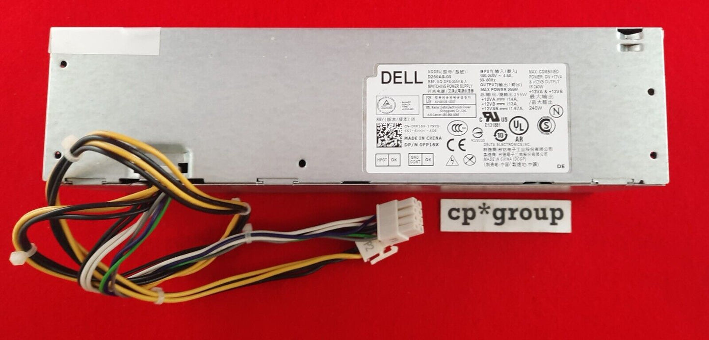 LOT OF 2 Dell 255W Power Supply for OptiPlex SFF 3020 7020 9020 FP16X