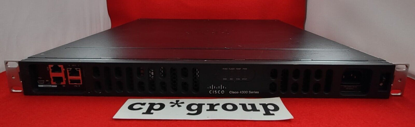 Cisco ISR4331-AX/K9 3-Port GbE Router w/ Foundation License (NO CLOCK ISSUE)