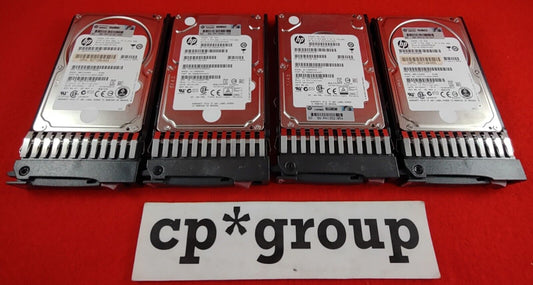 LOT OF 4 HP 300GB 10K RPM SAS 6Gbps Hot Swap 2.5" Hard Drives 507284-001