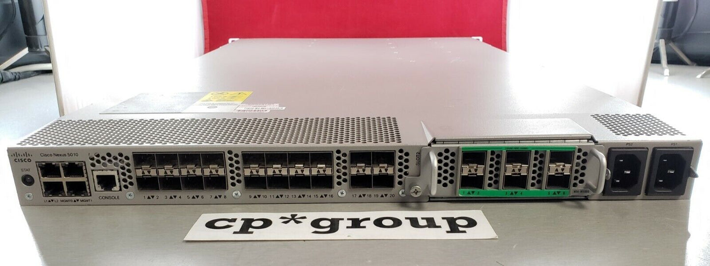 Cisco N5K-C5010P-BFS 20-Port 10Gb SFP+ Network Switch w/ M1060 2x PSU FC & ENTER