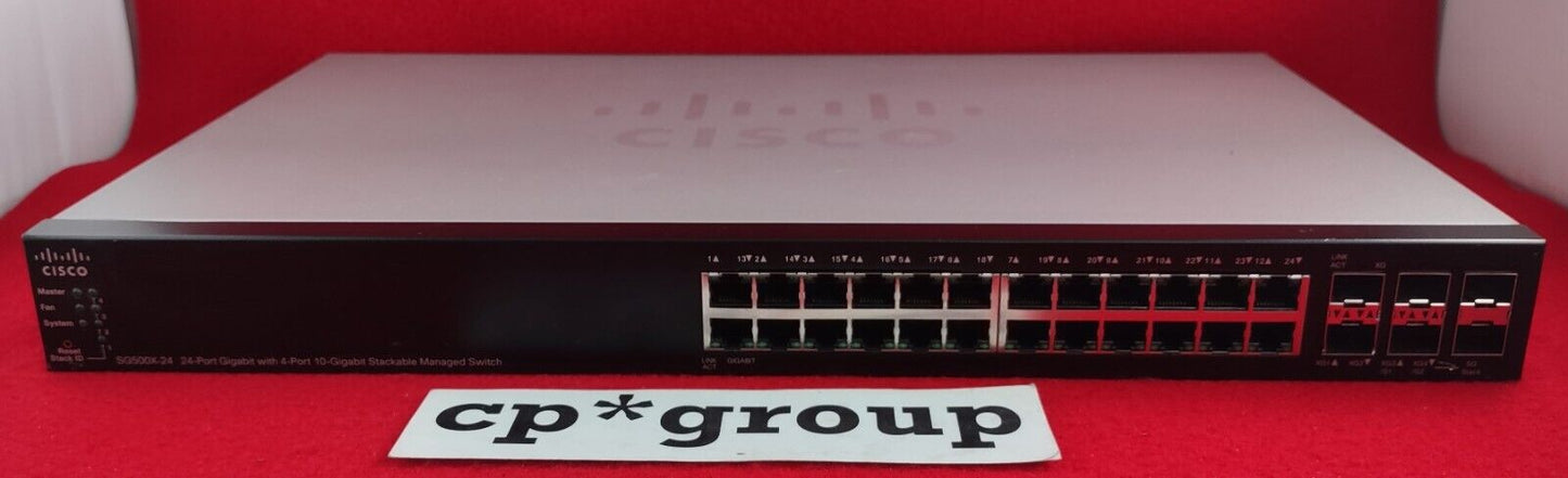 Cisco 24-Port GbE & 4-Port SFP Stackable Managed Network Switch SG500X-24