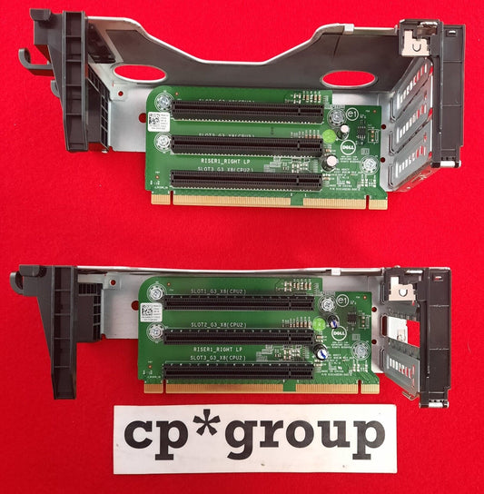 LOT OF 2 Dell 3-Slot PCI-Ex8 Riser Card in Cage for PowerEdge R730 R730xd 4KKCY