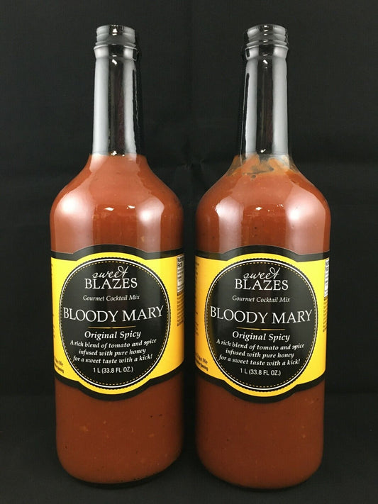 Sweet Blazes Original Spicy Bloody Mary Mix 2 Pack 1L Bottles GLUTEN FREE