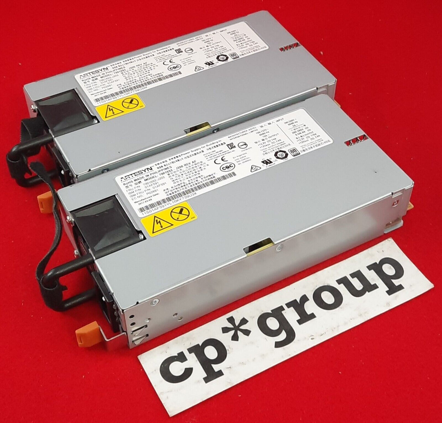 LOT OF 2 IBM Artesyn 1400W 80Plus Platinum Power Supplies 7001692-J202