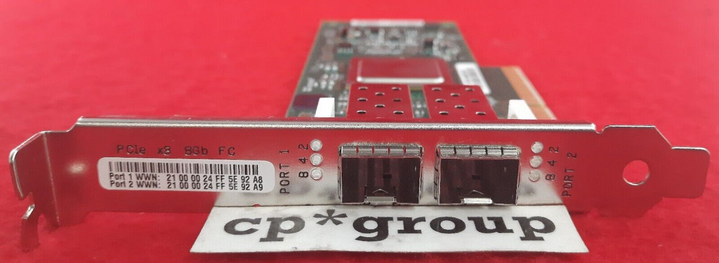 LOT OF 2 IBM QLogic QLE2562-IBMX 2-Port 8Gb/s PCIeX8 Fibre Channel HBA 00Y5629