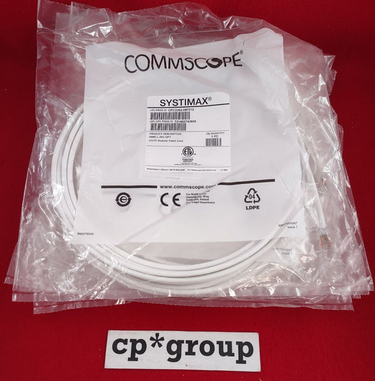 NEW LOT OF 10 CommScope White 12ft cat6 Ethernet Cord UTP GS8E-L-WH-12FT