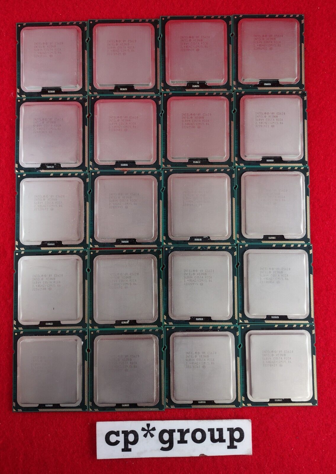 LOT OF 20 Intel Xeon E5620 2.4GHz 12MB LGA133 4-Core CPU Processors SLBV4