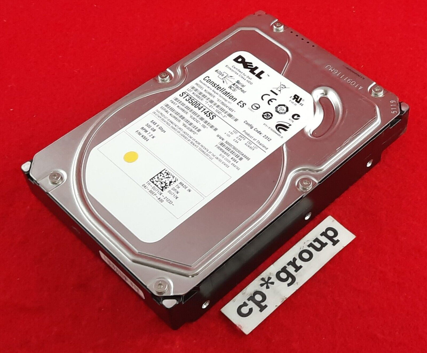 Dell Constellation ES 500GB 7.2K 16MB SAS-2 6Gb/s 3.5" Hard Drive U717K