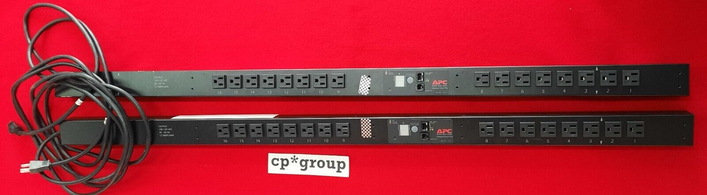 LOT OF 2 APC 120V Metered Smart Rack PDU AP7831