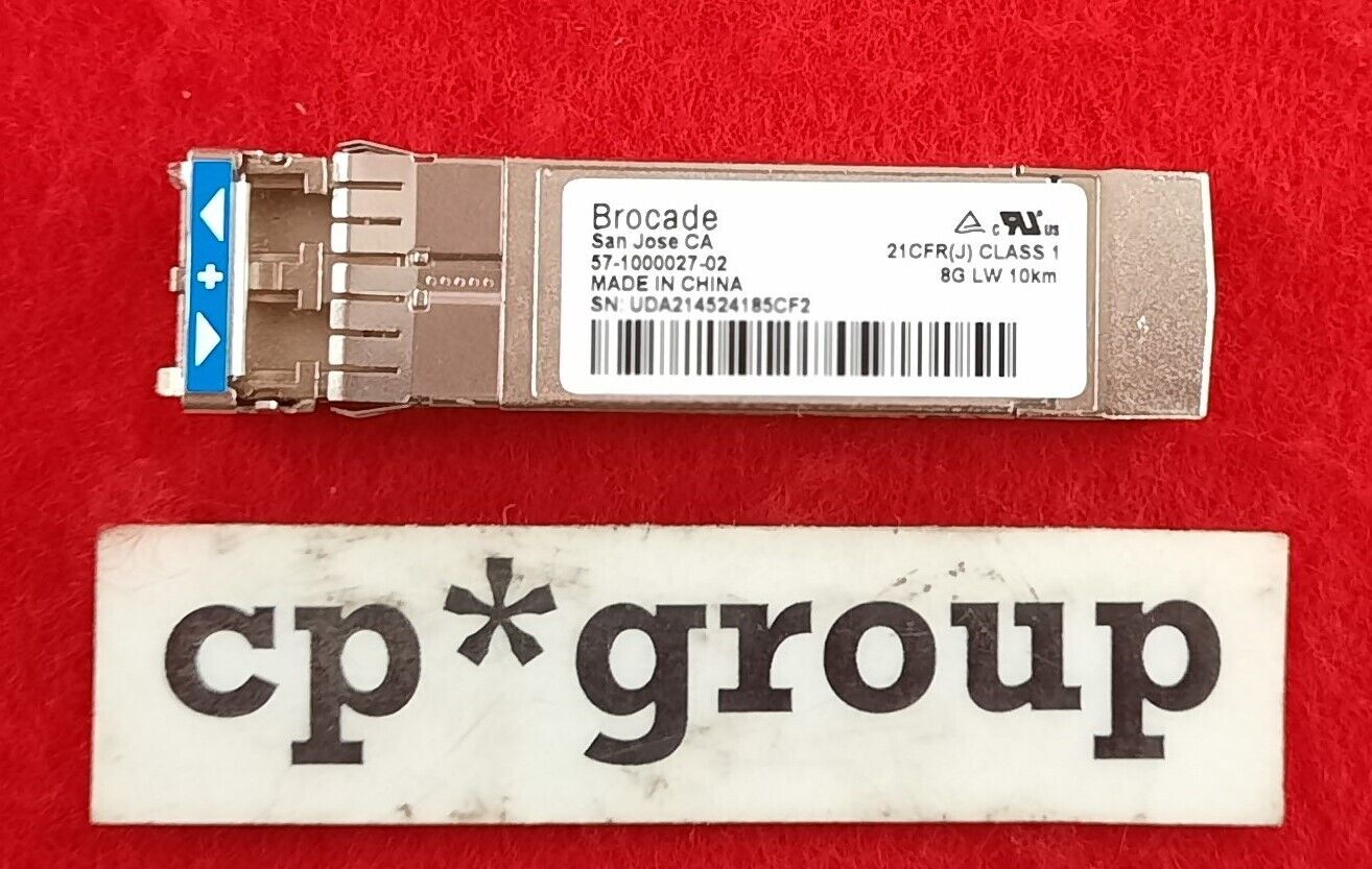 LOT OF 4 Brocade 8GB Duplex FC 1310nm 10Km LW SFP Transceiver 57-1000027-02