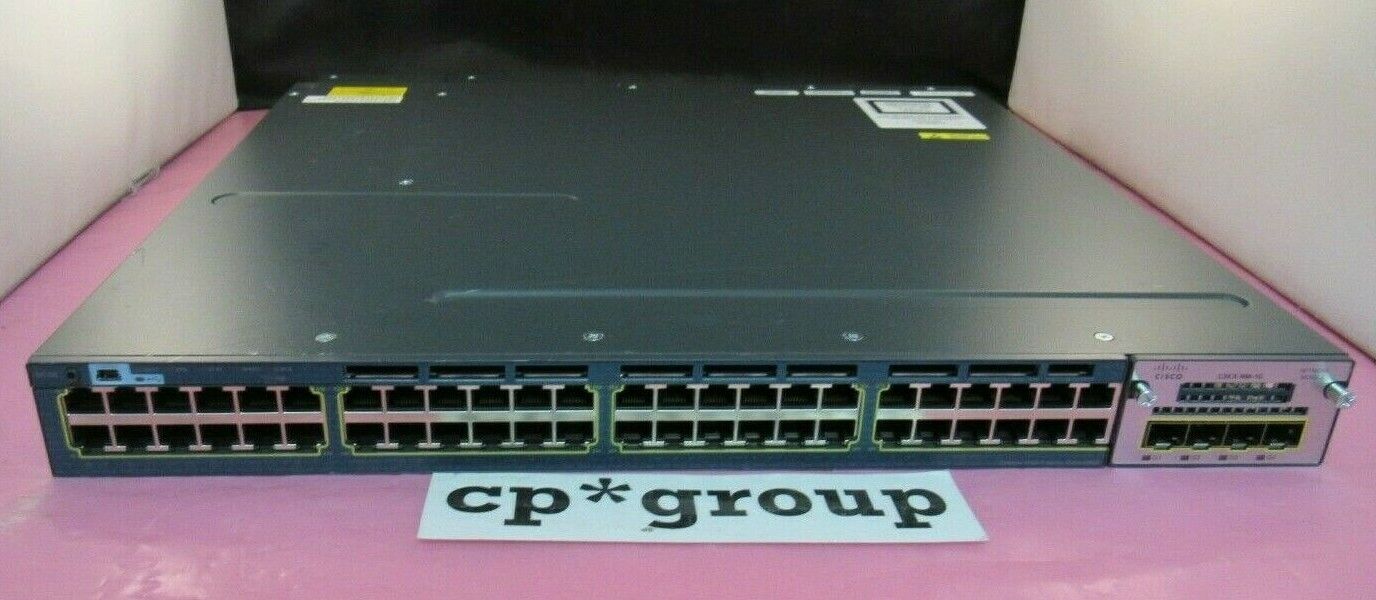 Cisco WS-C3560X-48U-S 48-Port GbE UPOE(60w) Switch C3KX-NM-1G 2x 1100w PSU