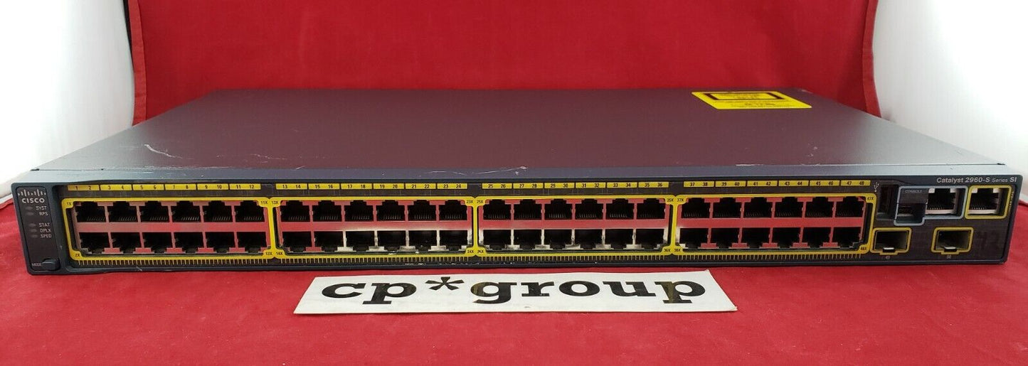 Cisco Catalyst 2960 48-Port GbE & 2-Port SFP Network Switch WS-C2960S-48TS-S