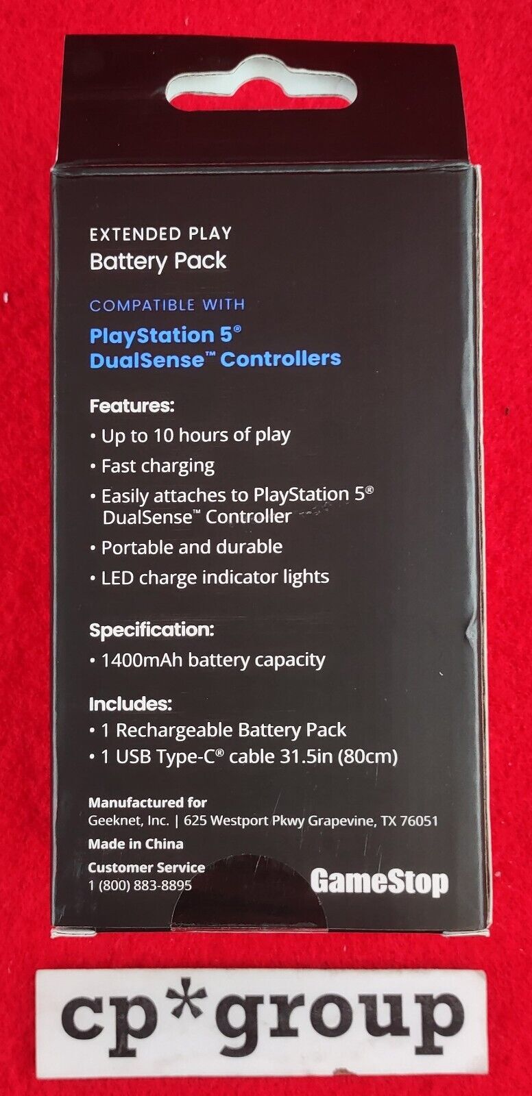 GameStop Extended Play Battery Pack for PS5 Controllers