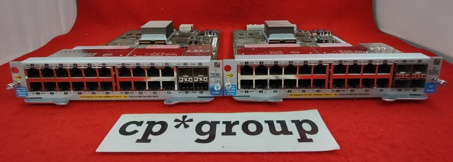 LOT OF 2 HP 20-Port GbE  & 4-Port SFP Expansion Module J8705A