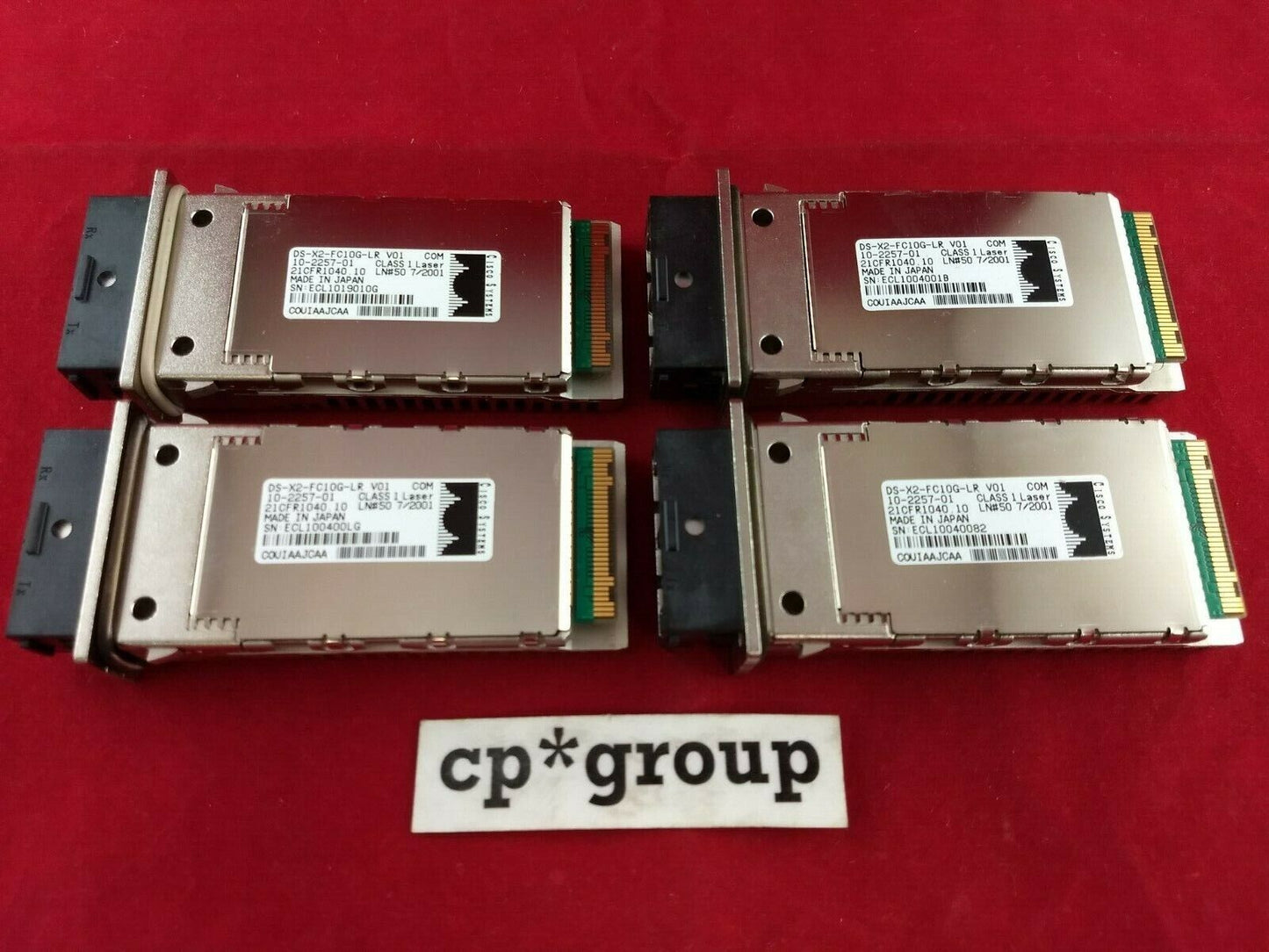 LOT OF 4 Genuine Cisco 10G Fibre Channel X2 10km Transceiver DS-X2-FC10G-LR