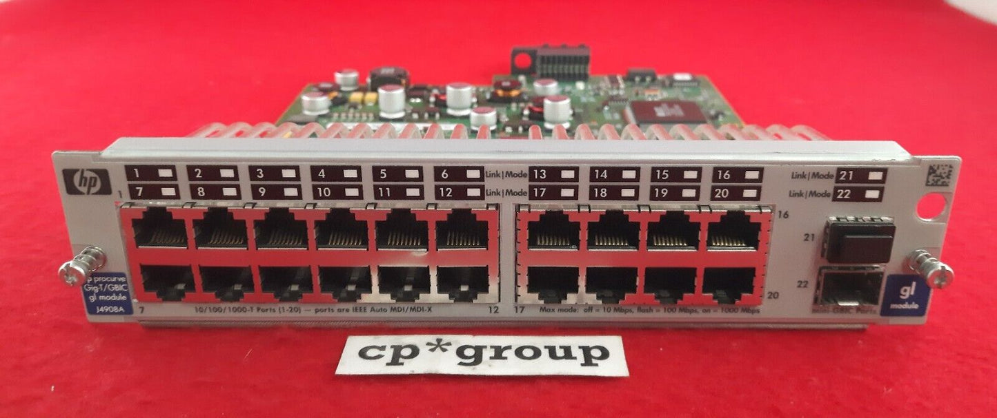 HP ProCurve GL 20-Port Gigabit Ethernet & 2-Port SFP Switch Module J4908A